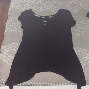 Black open back shirt from Maurices